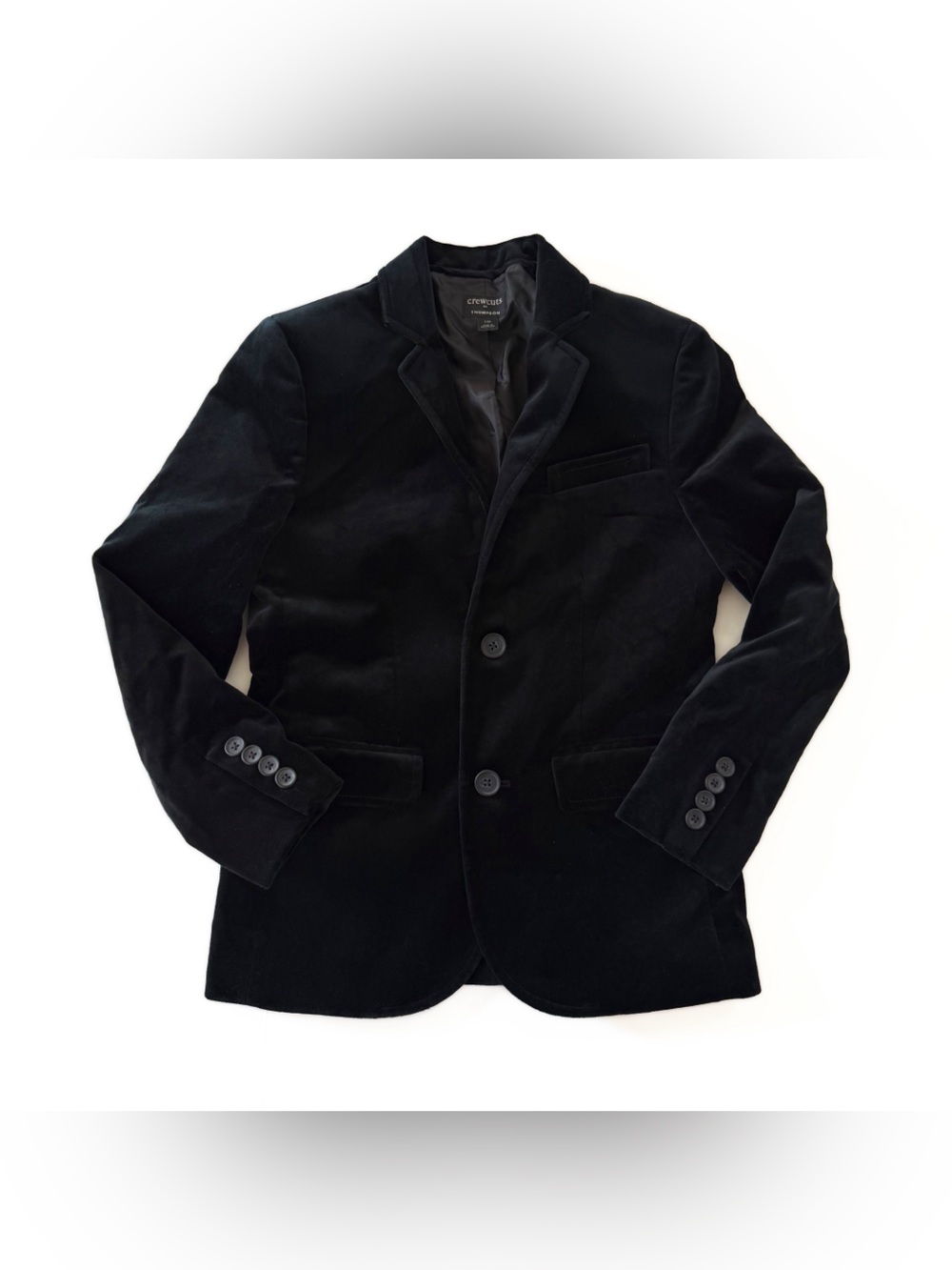 J. Crew Crewcuts Blazer Jacket Boys Size 10 Thompson Black Velvet